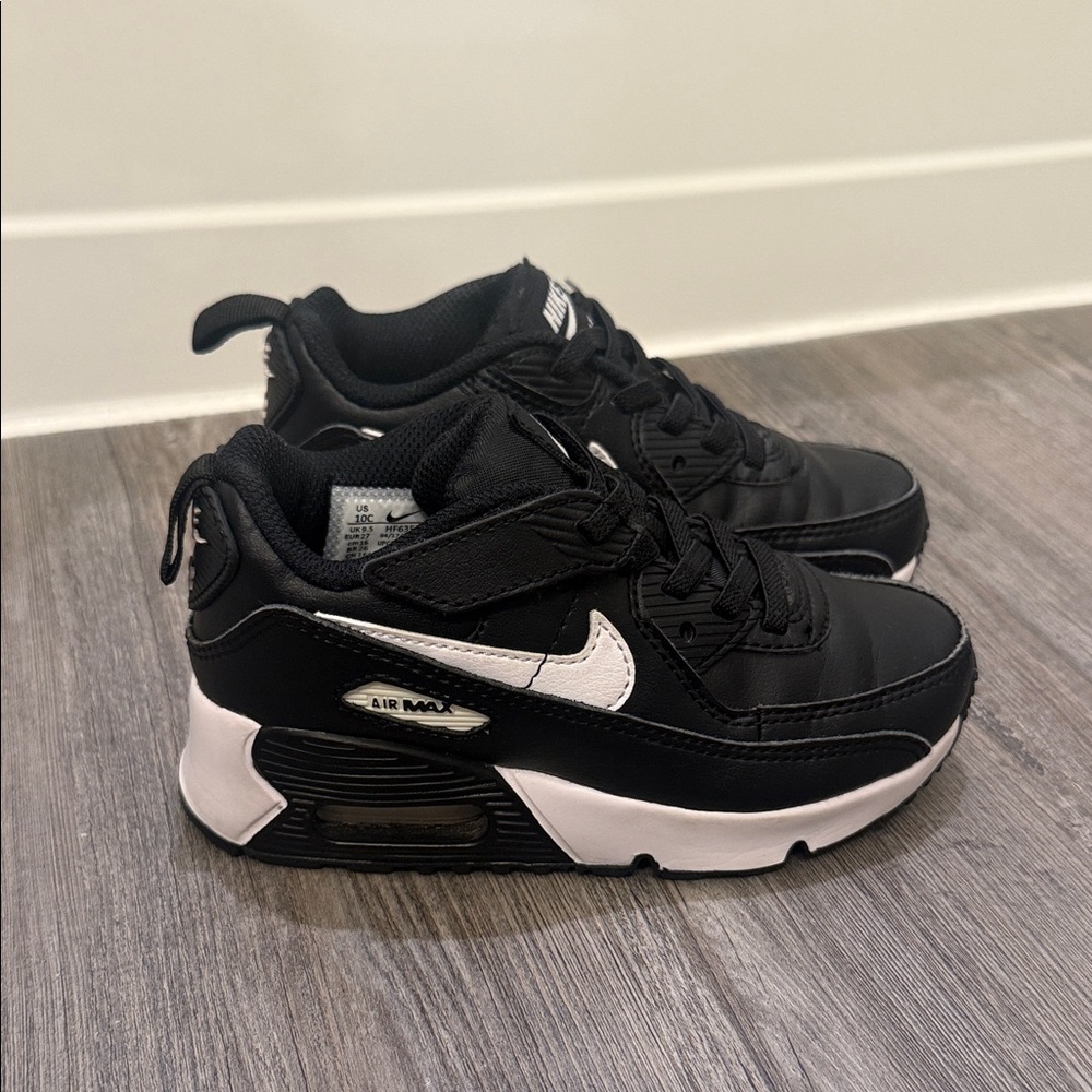 Nike Kids Air Max Black and White Slip Ons